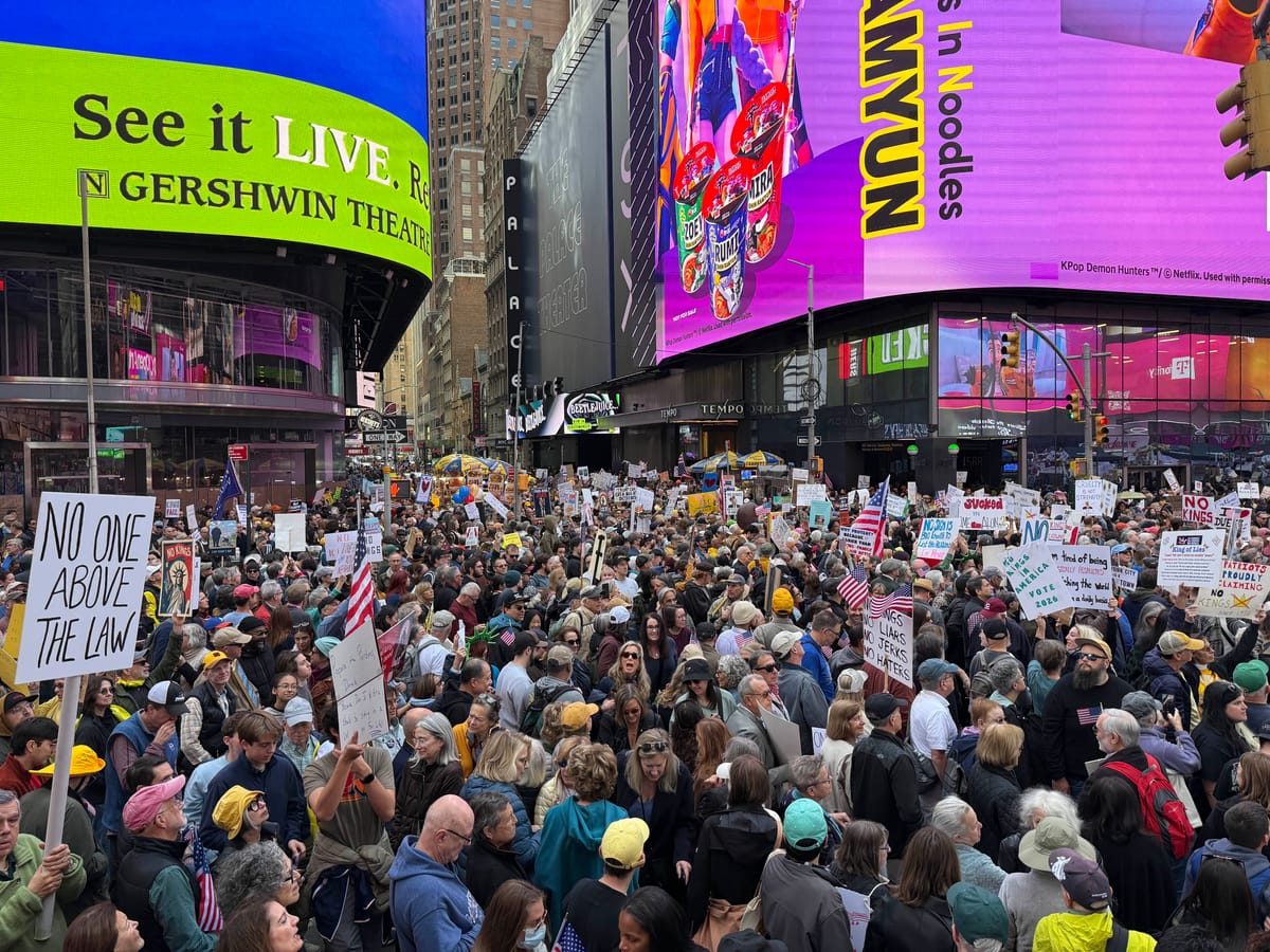 No Kings Manhattan: A protest without the politics