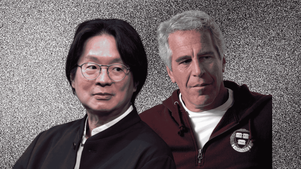 a photo of jess ting (left) and jeffrey epstein (right)